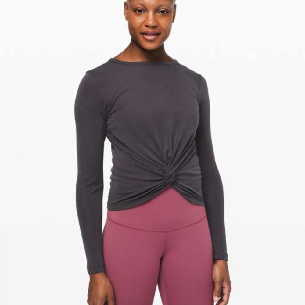 BOGO! Lululemon Crescent Long Sleeve Cupro Rib Intergalactic Gray Size 6